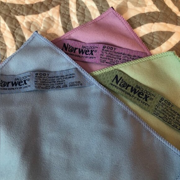 SALE 2 for $26 / 3 for $33 - Norwex BACLOCK Body Cloths Set of 3, Size 8"x8" - Picture 4 of 8